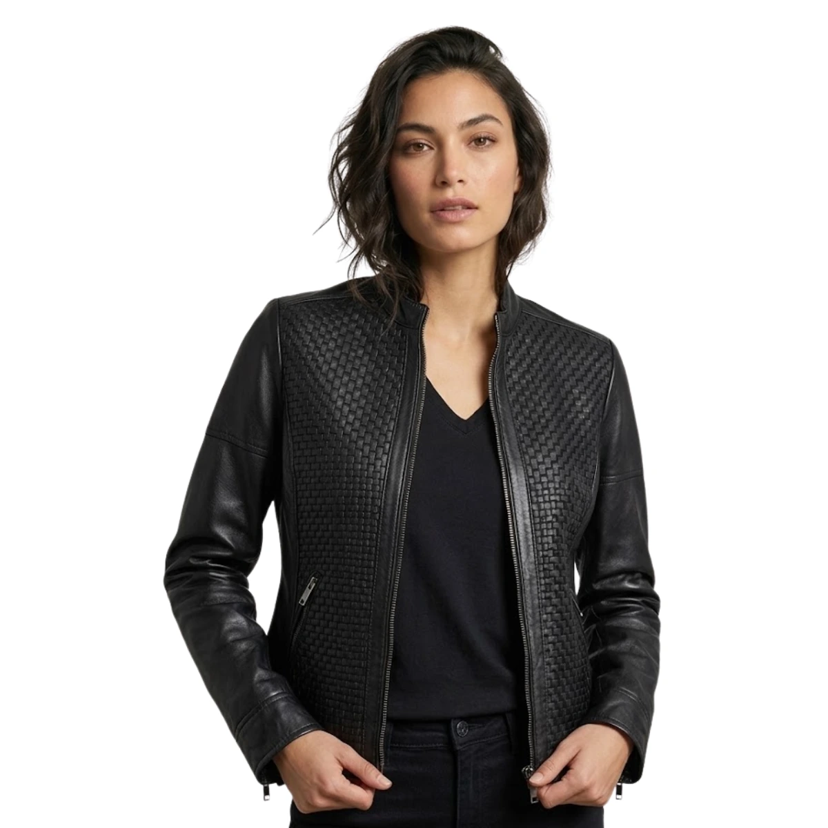 cafe-racer-black-womens-textured-leather-jacket