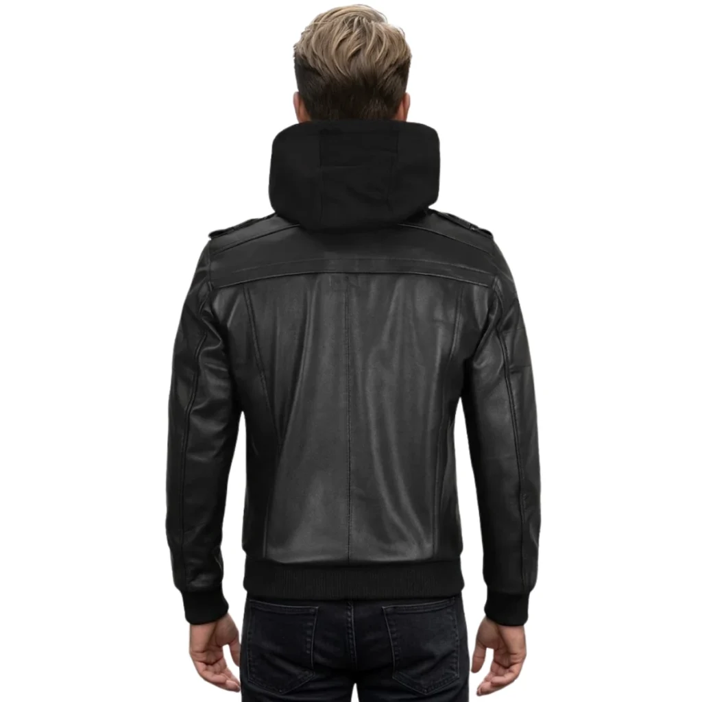 edinburgh-mens-black-bomber-leather-jacket-with-hood