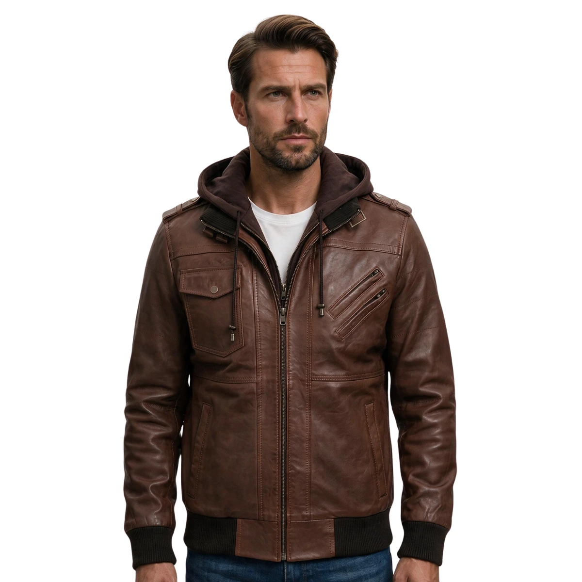 edinburgh-mens-brown-bomber-leather-jacket-with-removable-hood