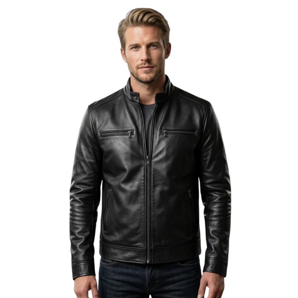 mens-black-leather-cafe-racer-jacket