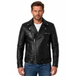 black-asymmetrical-leather-belted-jacket