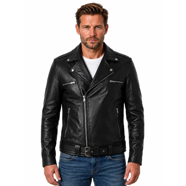 black-asymmetrical-leather-belted-jacket