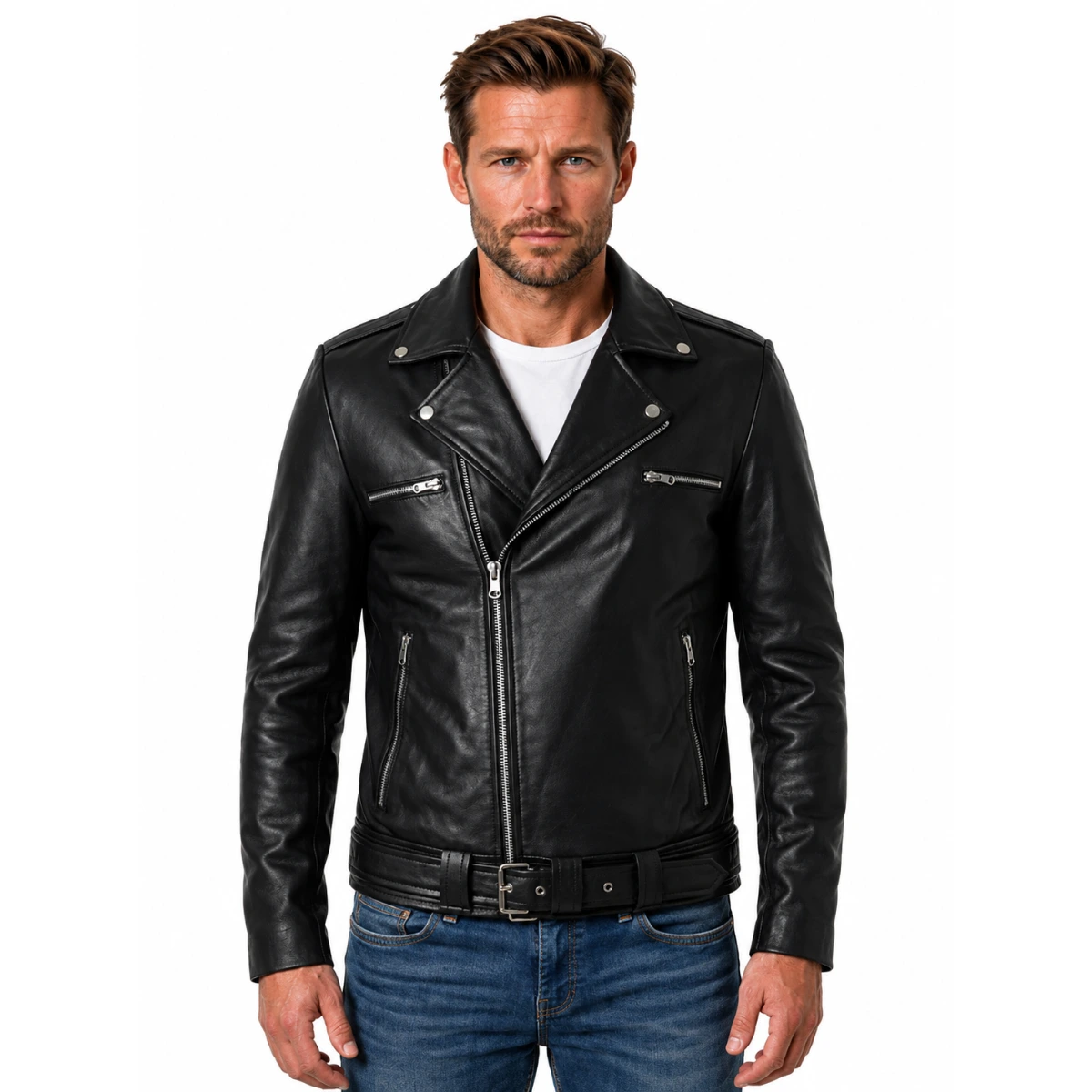 black-asymmetrical-leather-belted-jacket