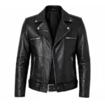 black-asymmetrical-mens-leather-belted-jacket