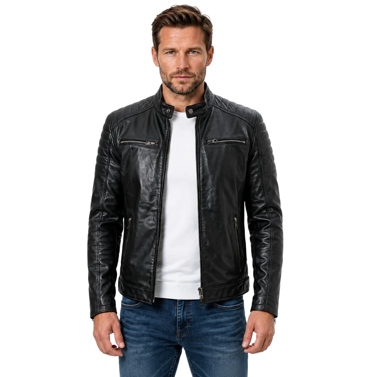 black-padded-leather-biker-jacket black-padded-leather-biker-jacket