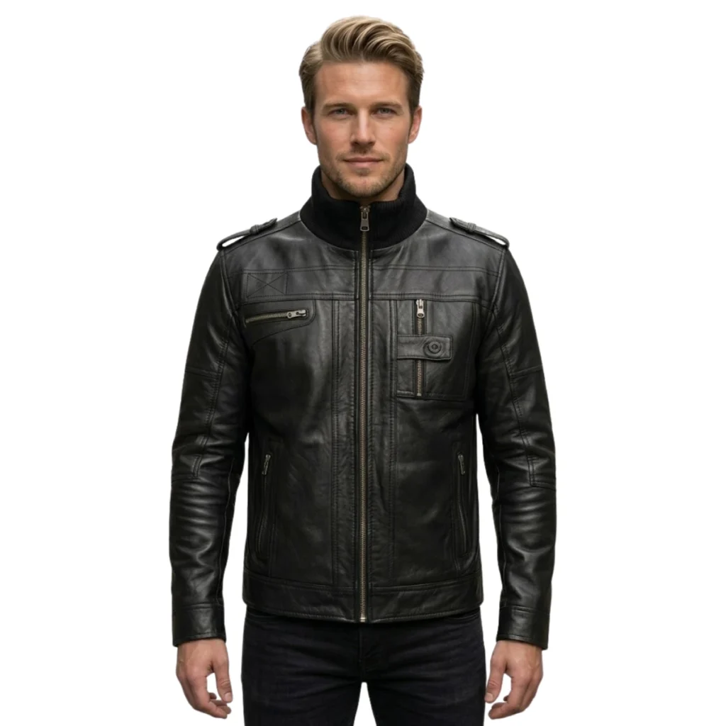 black-waxed-cafe-racer-style-leather-jacket