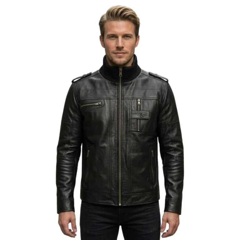 black-waxed-cafe-racer-style-leather-jacket