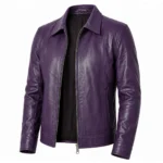 harrington-purple-mens-shirt-collar-leather-jacket
