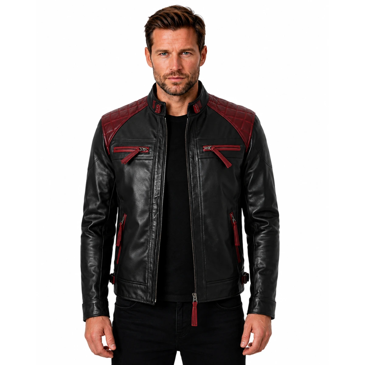 maroon-cafe-racer-leather-jacket