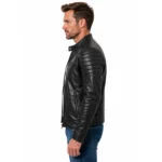 mens-black-padded-leather-biker-jacket-stylish