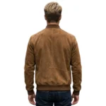 mens-light-brown-faux-suede-bomber-jacket
