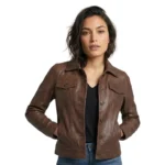 womens-cognac-brown-leather-trucker-jacket